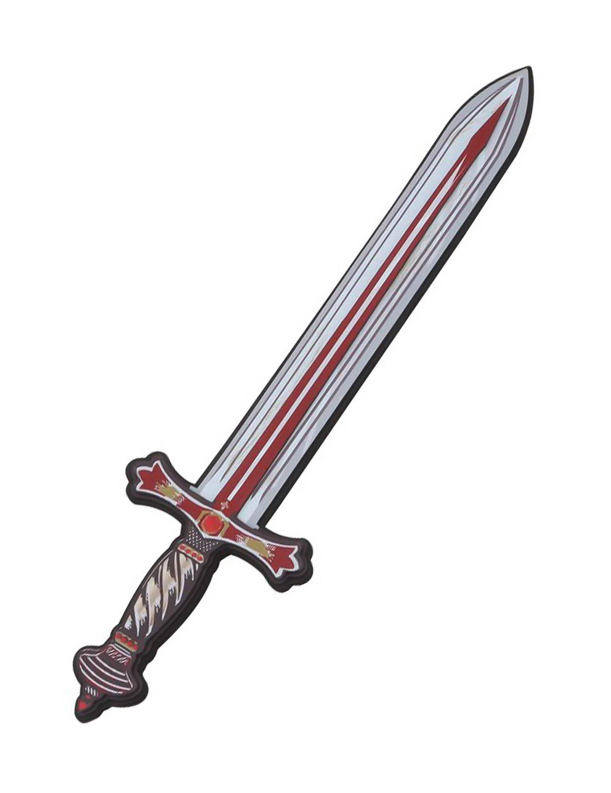 Épée de chevalier lion rouge en mousse 45 cm