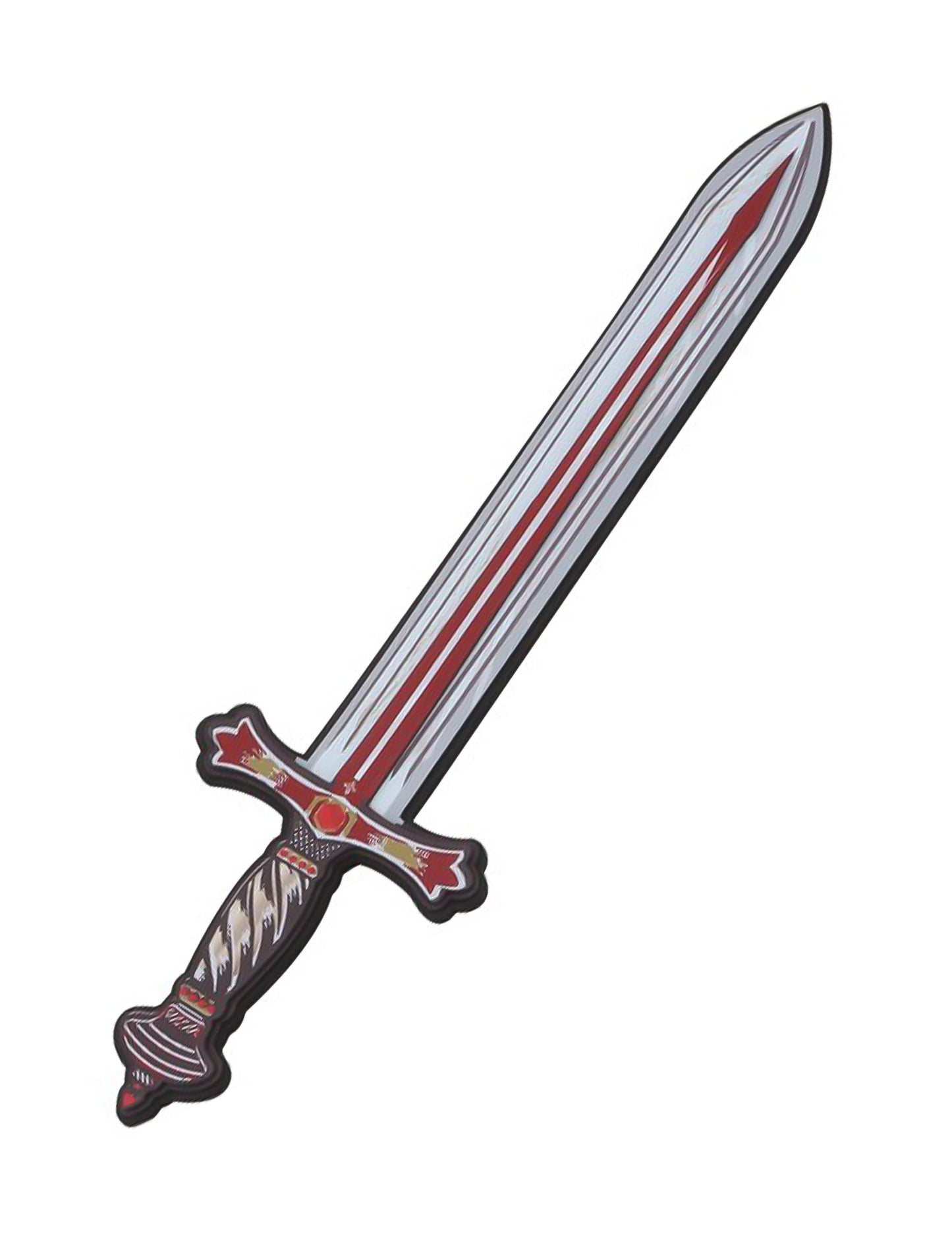 Épée de chevalier lion rouge en mousse 45 cm