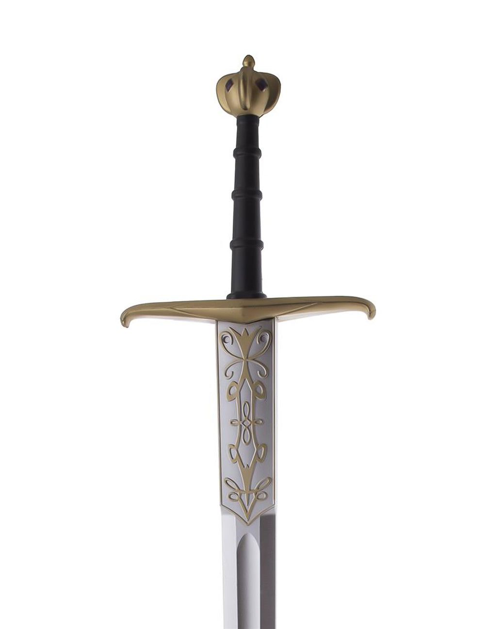Détail de la garde et du pommeau de l'épée de roi pour adulte