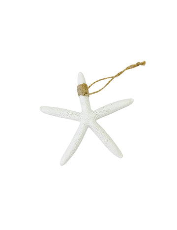 Etoile de mer en résine à suspendre thème mer pour décoration blanche