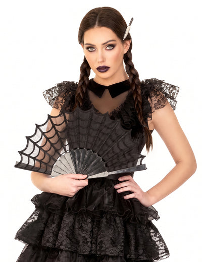 Gothic Spider Web Fan