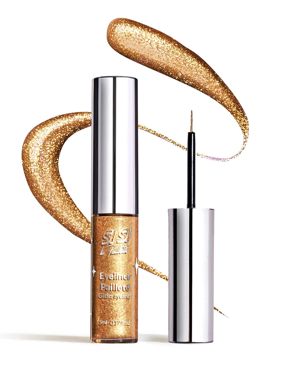 Eyeliner cu sclipici sau metalic - Si si la paillette™