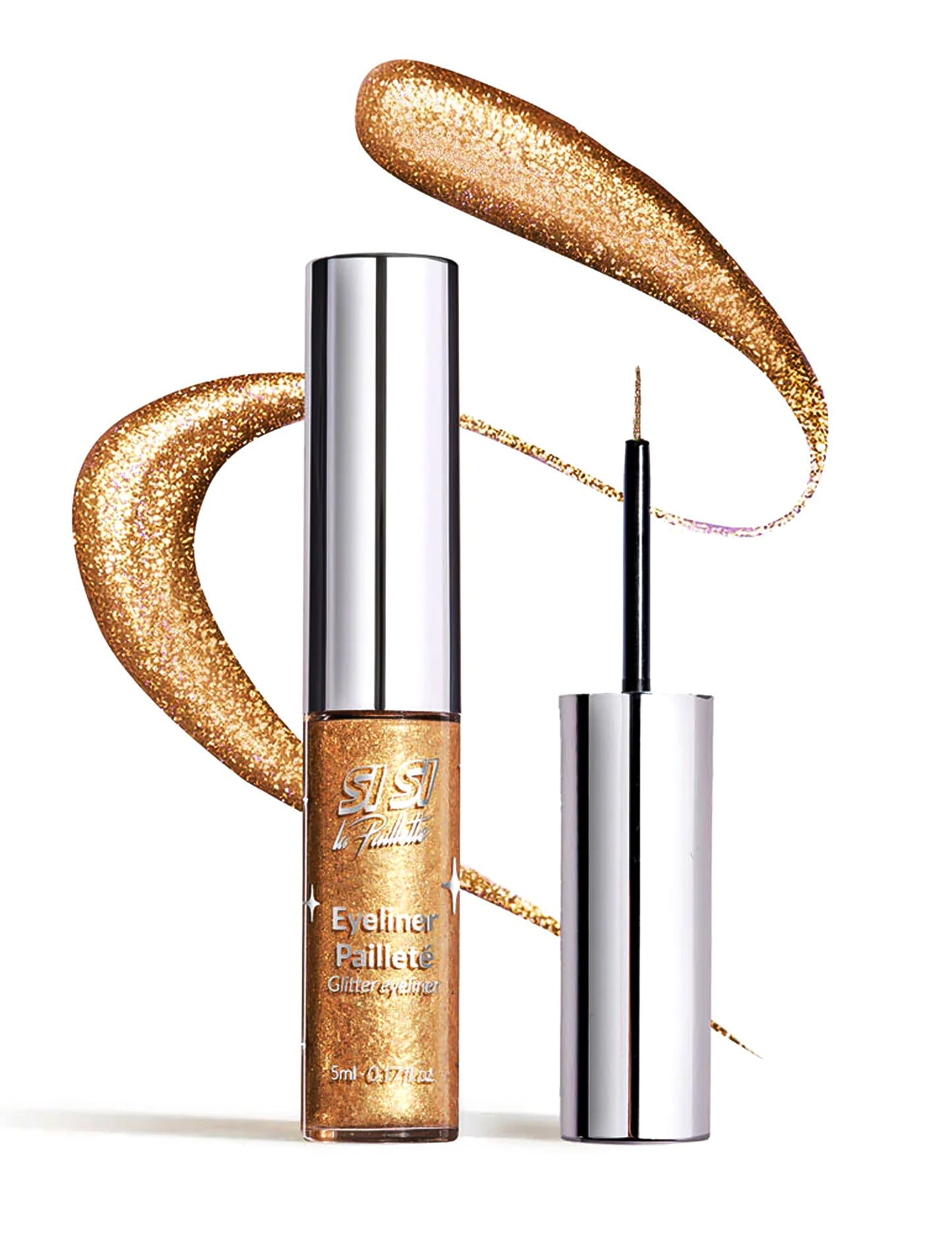 Eyeliner cu sclipici sau metalic - Si si la paillette™
