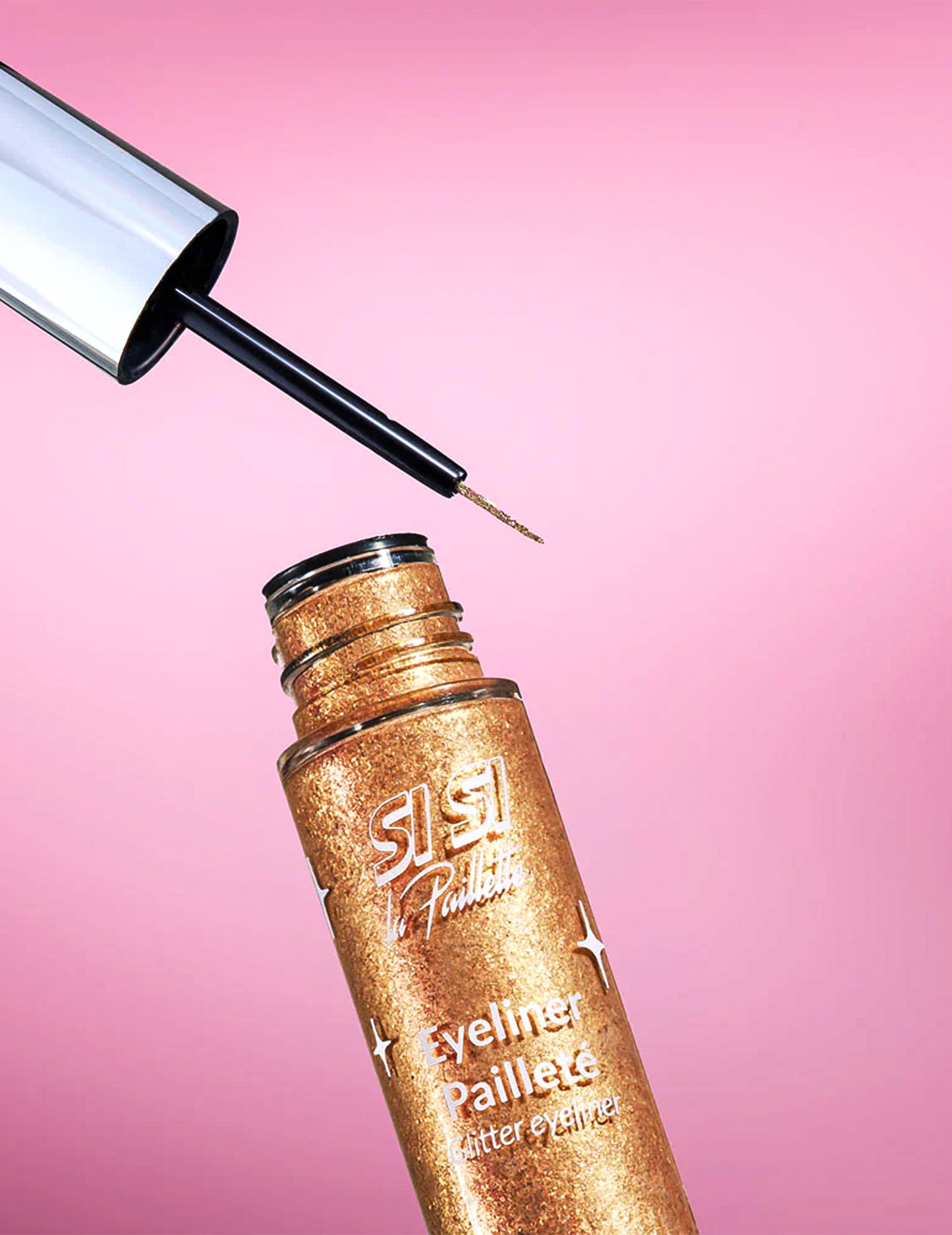 Eyeliner cu sclipici sau metalic - Si si la paillette™