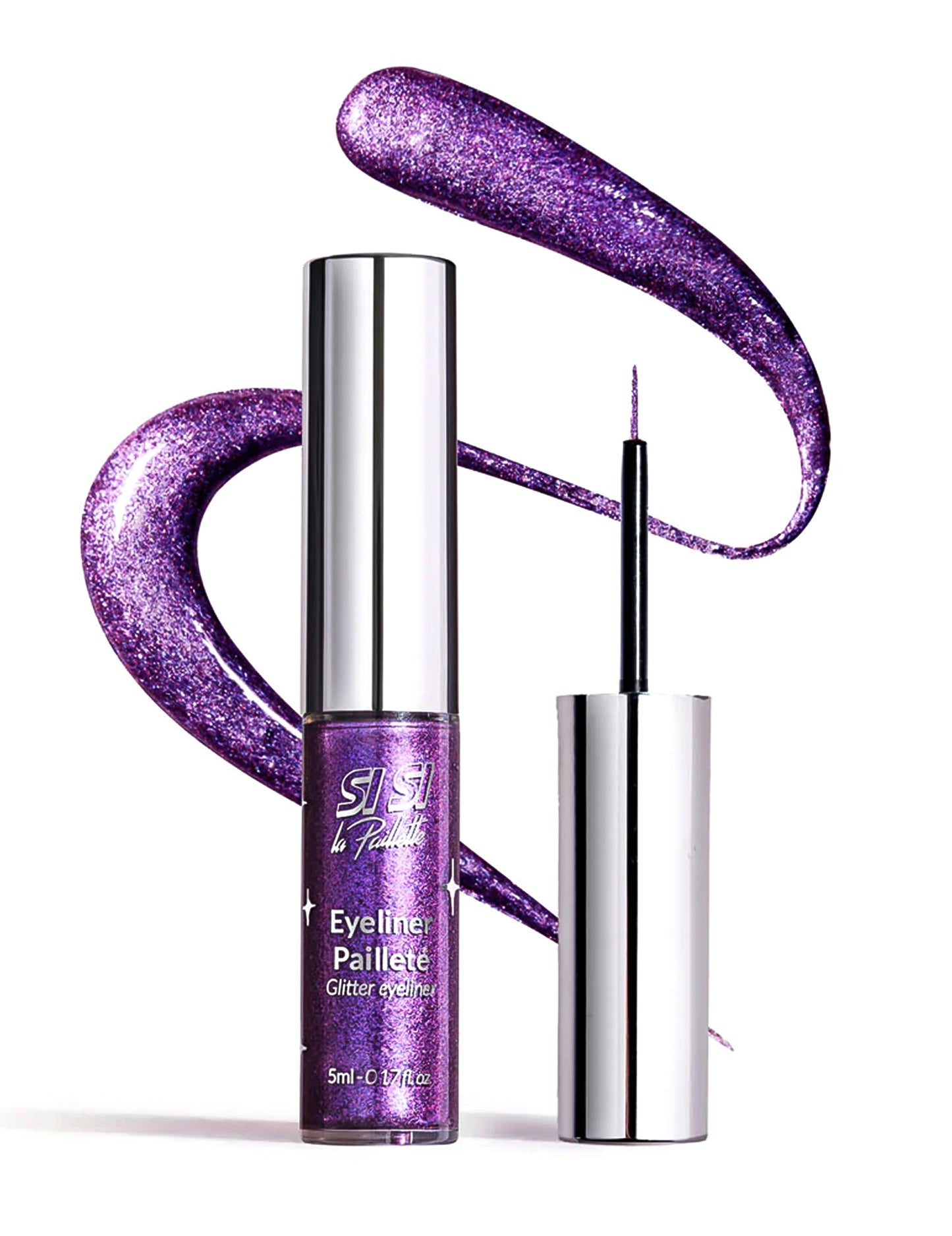 Eyeliner mov cu sclipici - Si si la paillette™