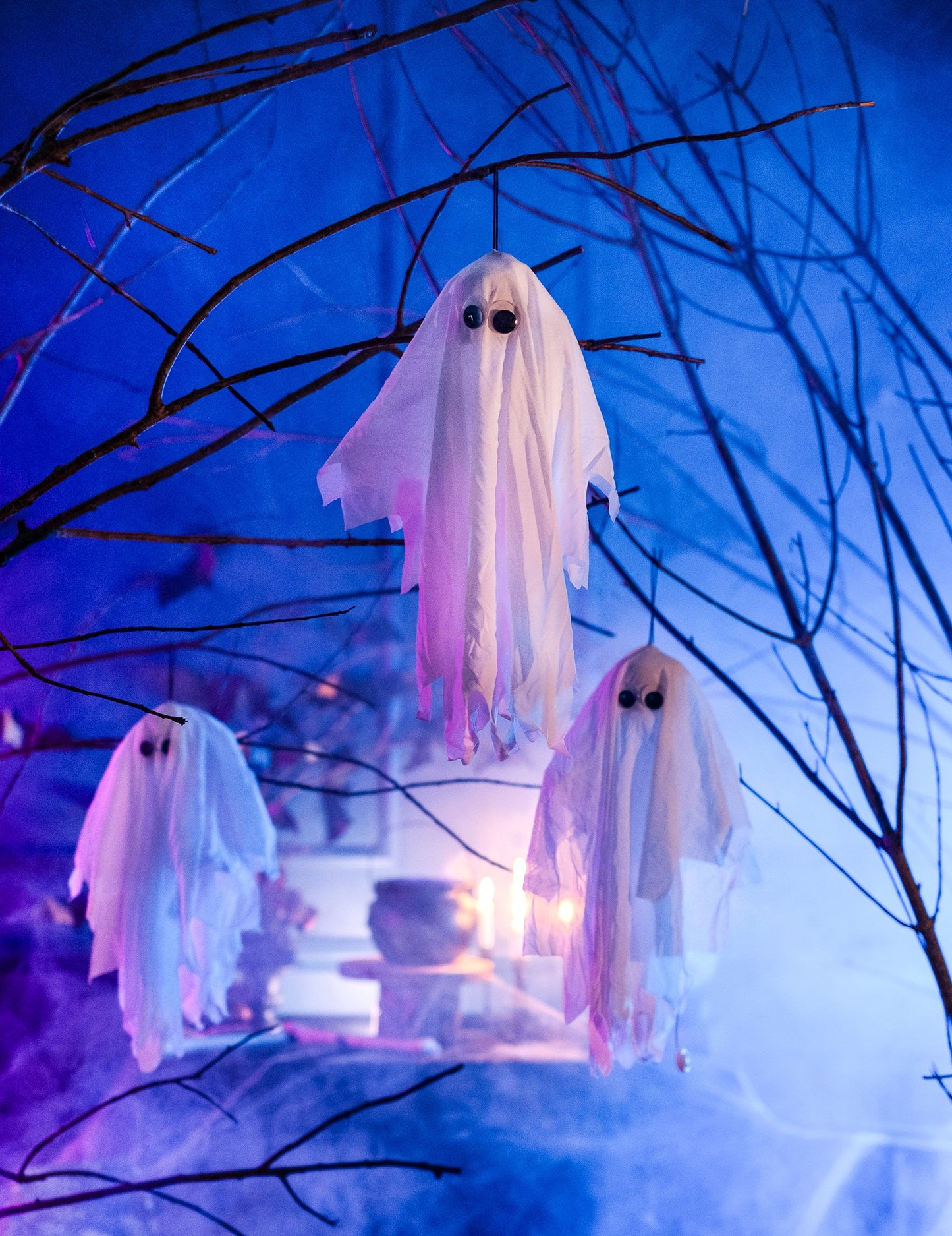 Ghost la modă pentru a atârna animat și muzical 48 cm