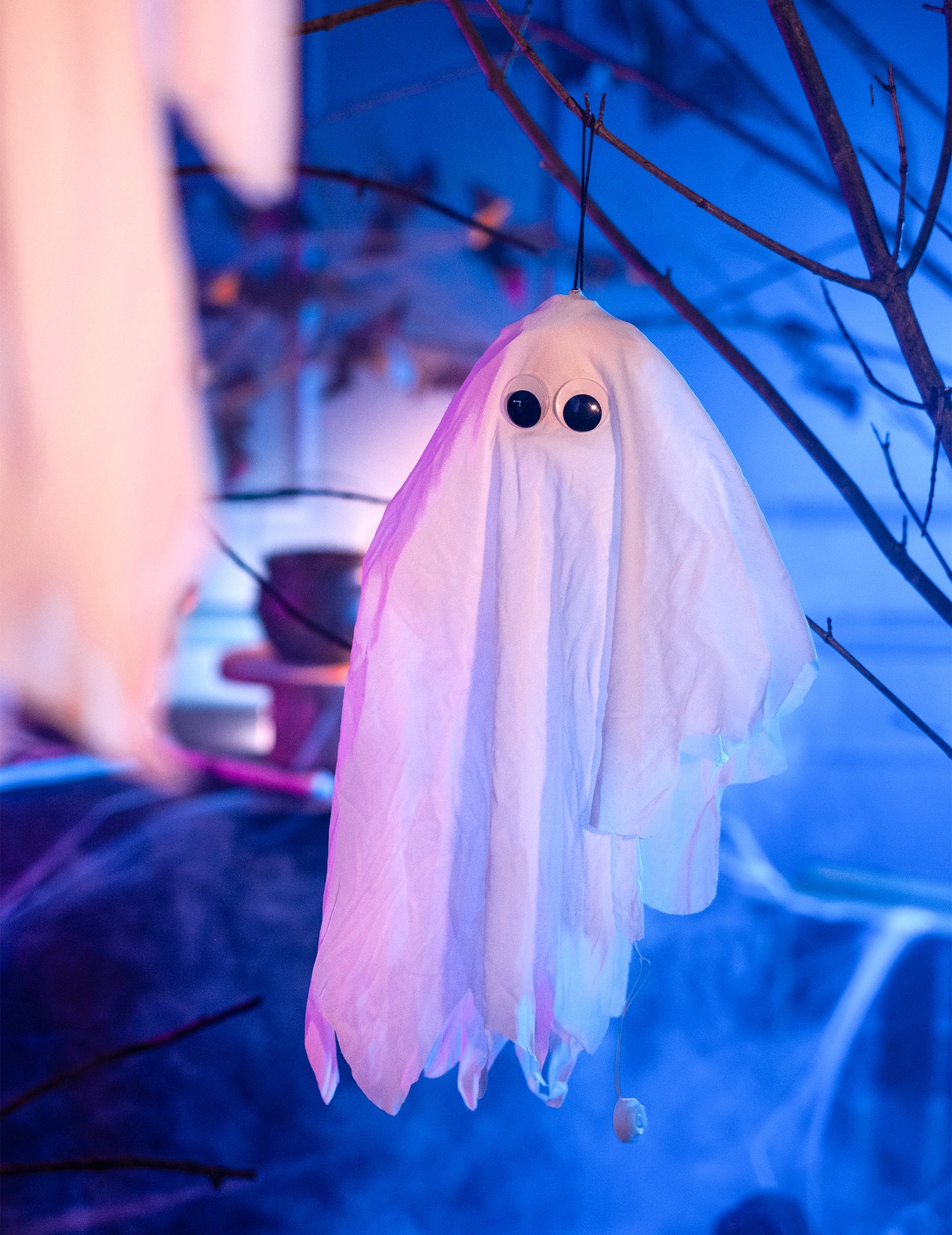 Ghost la modă pentru a atârna animat și muzical 48 cm
