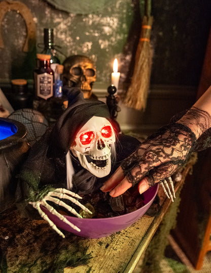 Ghoulish Reaper cu un bol strălucitor 52 cm