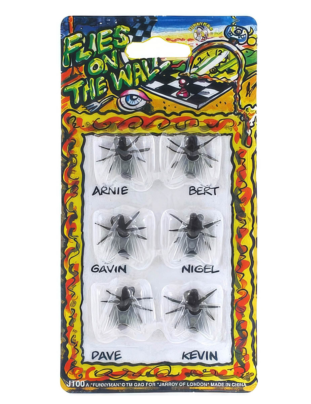 Fausses mouches farces et attrapes pour adulte lot de 6 noires