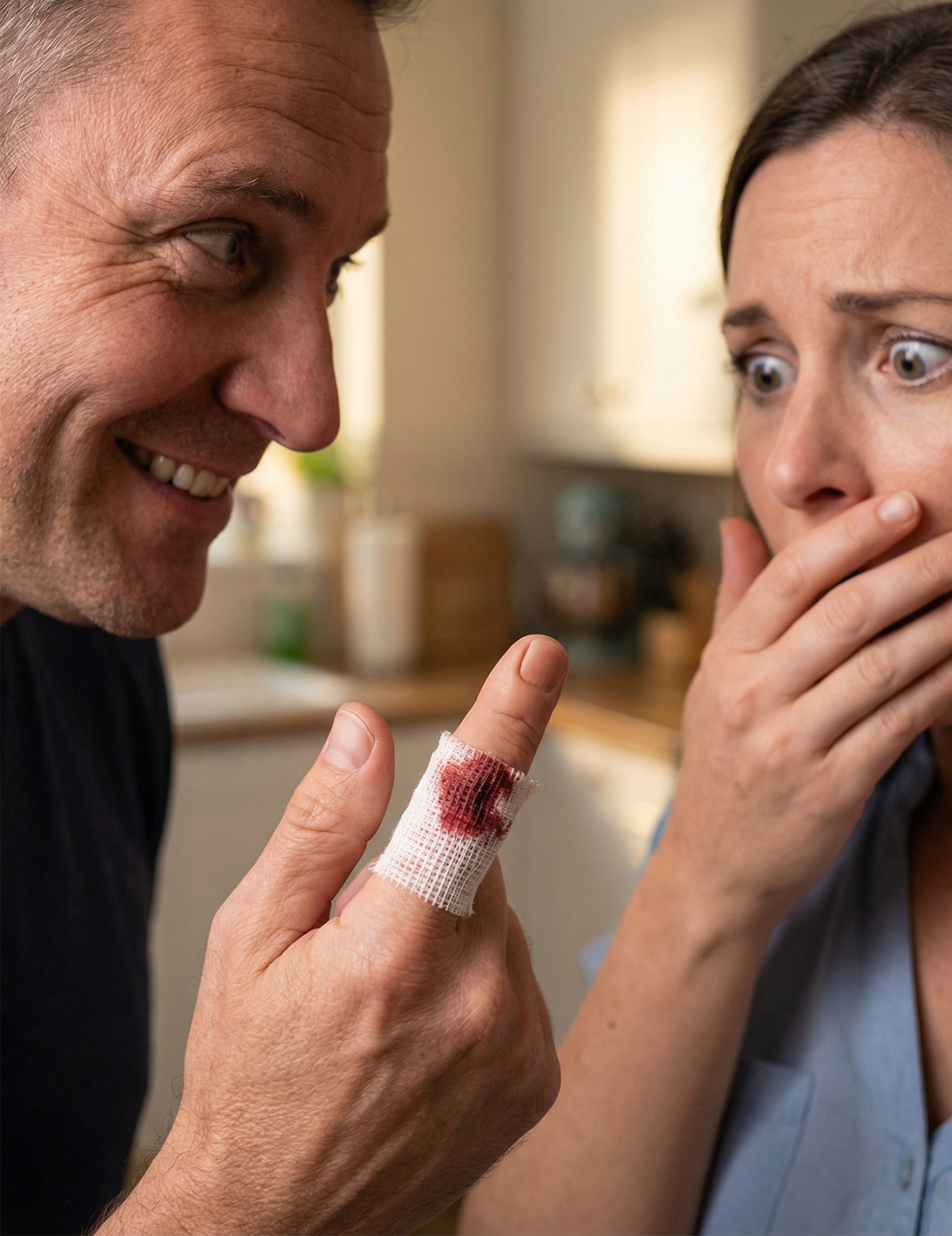 Deget fals însângerat - farse și glume 