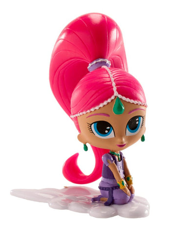 Figurină din plastic Shimmer pentru copii, roz și violetă, pe un nor