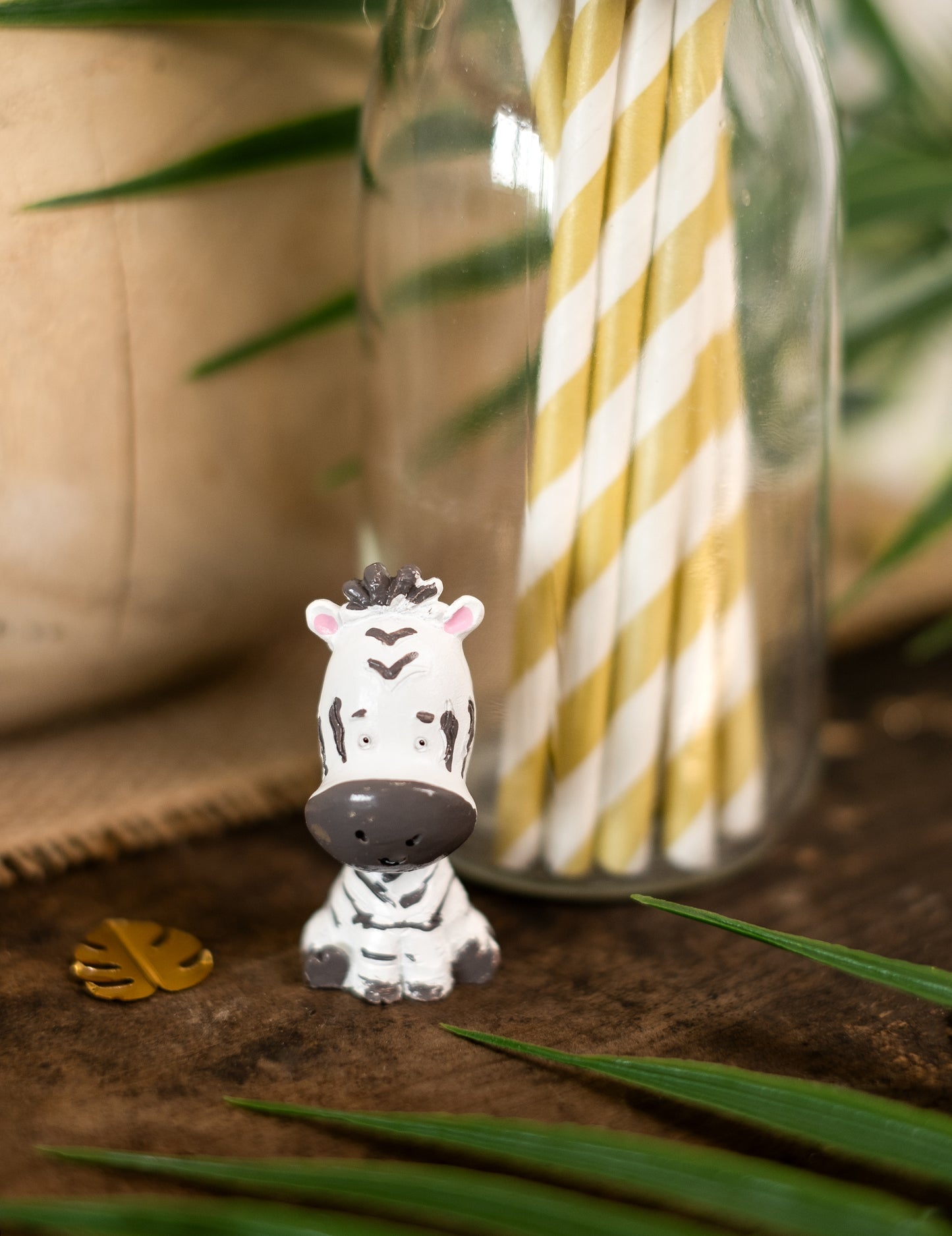 Figurină decorativă din rășină Safari Zebră 3 cm x 2,5 cm