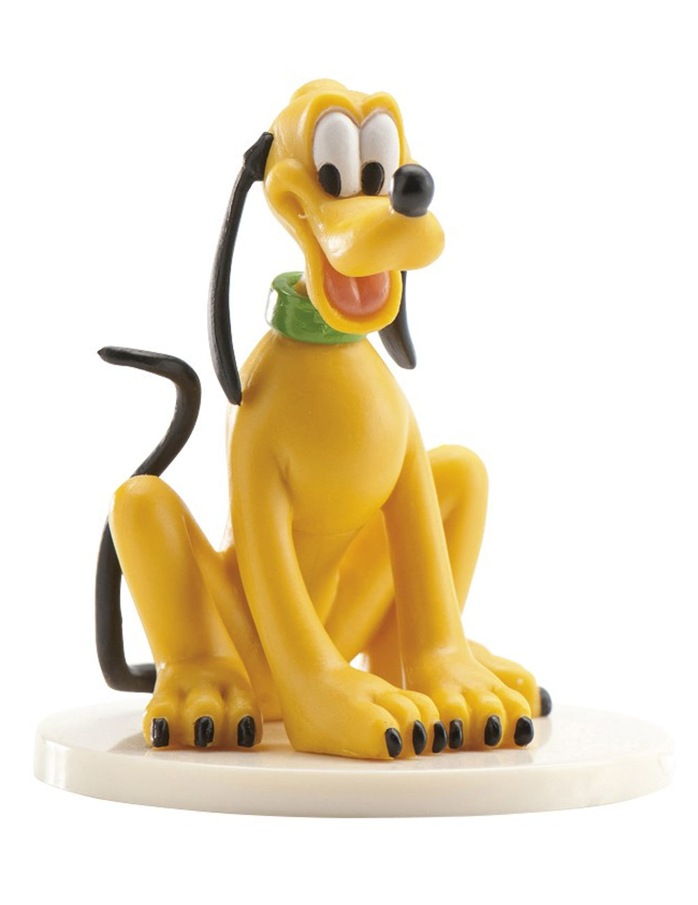 Figurine Pluto jaune avec collier vert