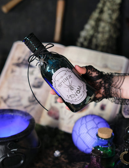 Fiole en verre venin d'araignée 22 cm