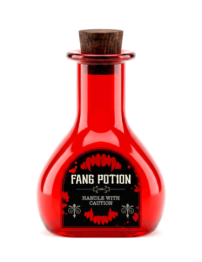 Flacon en verre rouge potion de vampire 10,8 cm