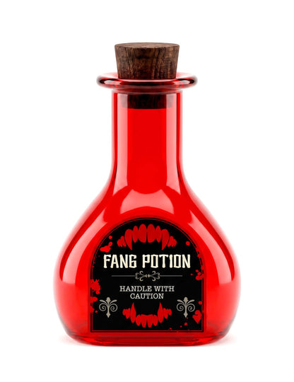 Flacon en verre rouge potion de vampire 10,8 cm