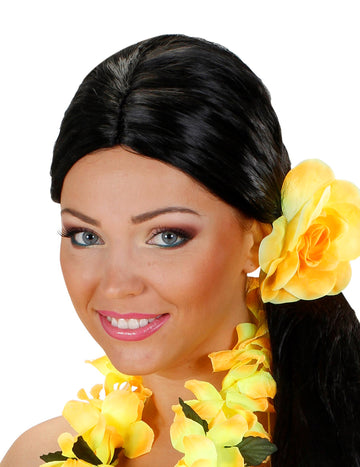 Floare galbenă cu păr elastic