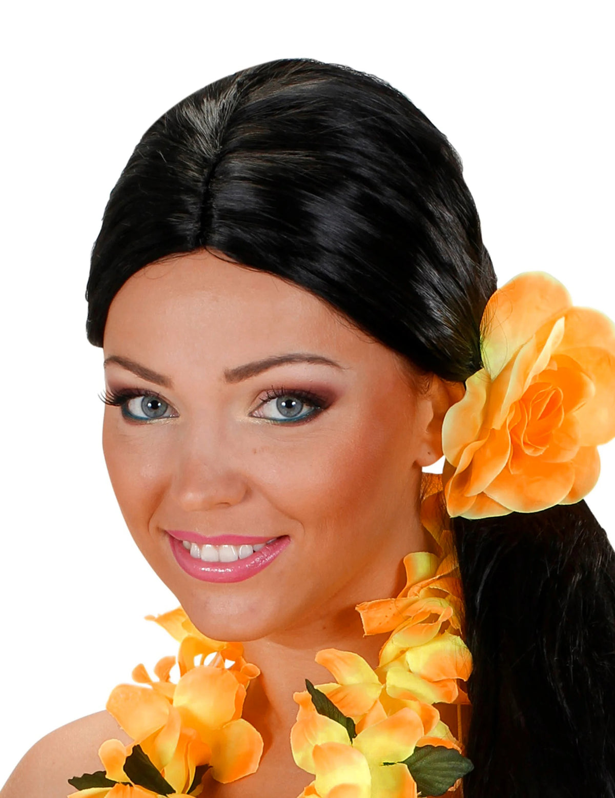 Floare galbenă cu păr elastic
