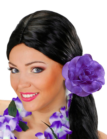 Floare purpurie cu părul elastic