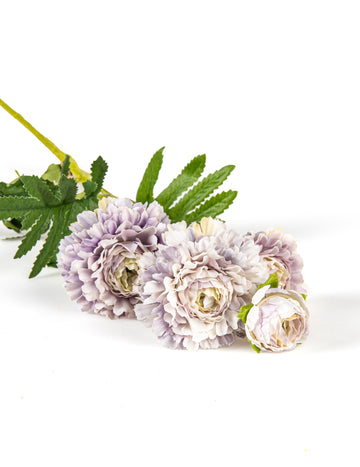 Flori artificiale de zinnia liliac pe tulpină 61 cm decor rustic