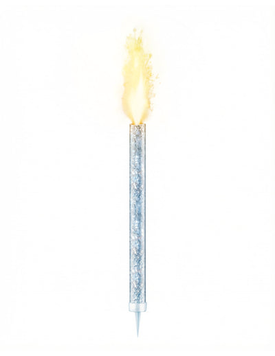 Grande fontaine scintillante dorée pour fête 20 cm durée 90 secondes