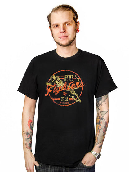 Tricou Foo Fighters Tiger Exclusive Tricou negru-roșu-galben 