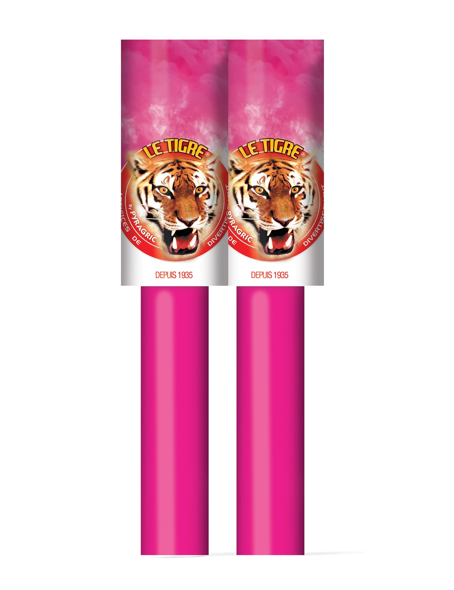 2 Fumigènes à main roses 45 secondes