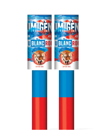 2 Fumigènes à main tricolores bleu blanc rouge 45 secondes