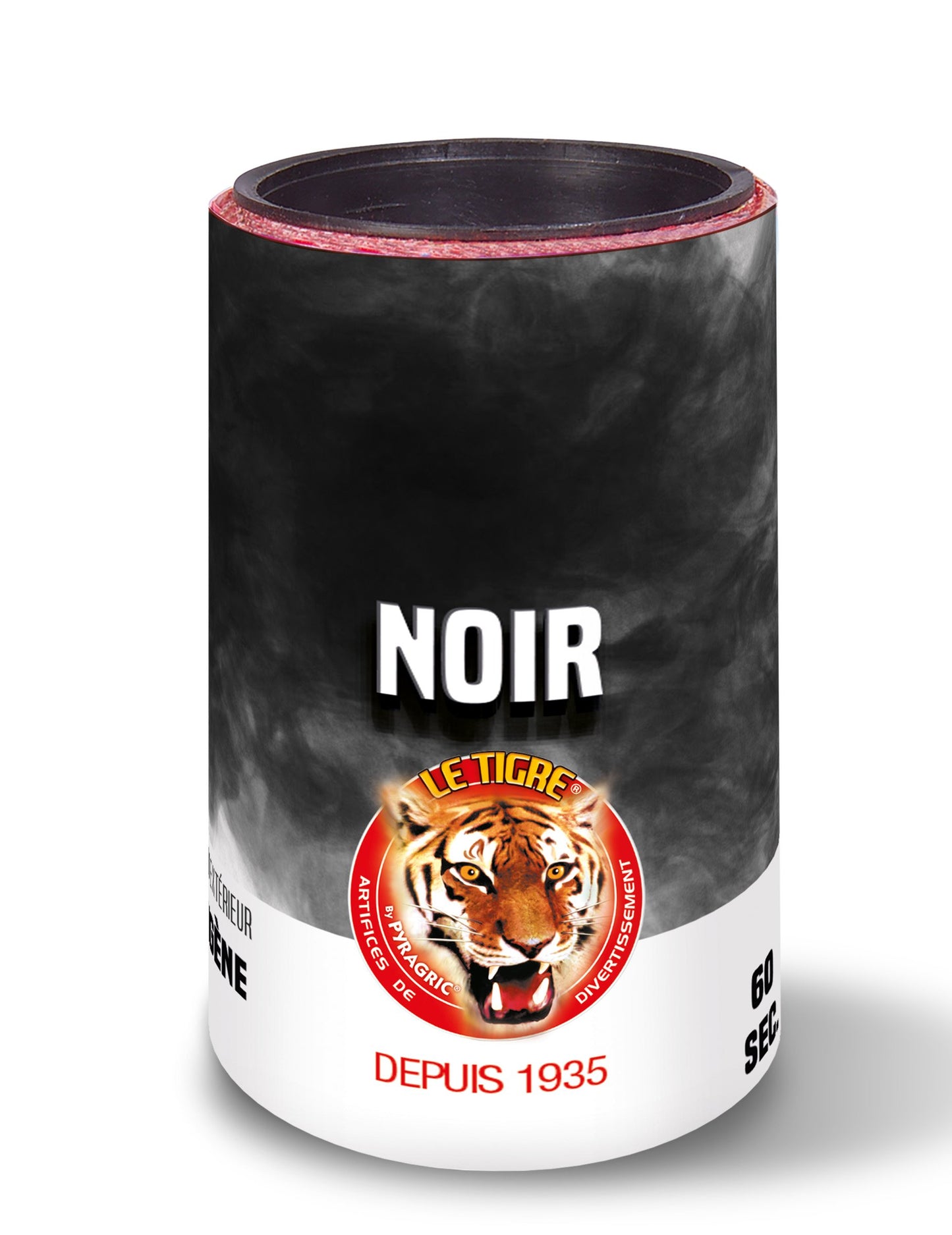 Grenadă fumigenă într-un recipient negru, 45 de secunde