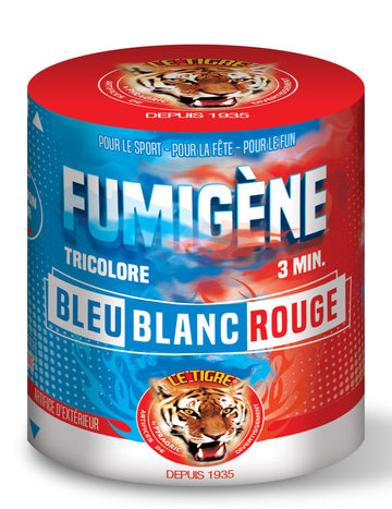 Fumigène en pot tricolore bleu blanc rouge 3 minutes
