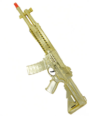 Fusil d'assaut factice doré 58 cm