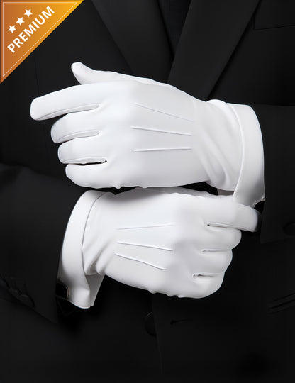 Mănuși albe de Moș Crăciun Deluxe pentru adulți