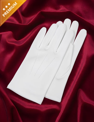 Mănuși albe de Moș Crăciun Deluxe pentru adulți