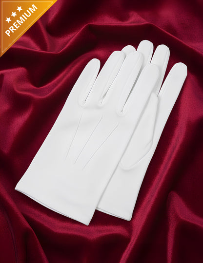 Mănuși albe de Moș Crăciun Deluxe pentru adulți