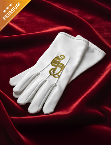 Mănuși de lux brodate cu model Sfântul Nicolae pentru adulți