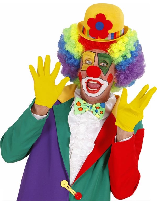 Mănuși scurte pentru adulți galbene