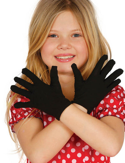 Gants courts pour enfant noirs