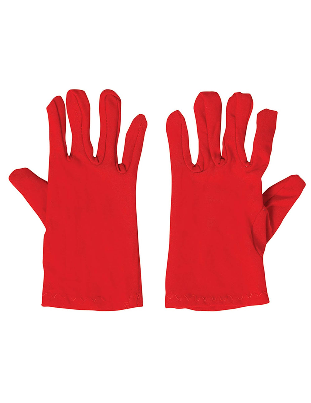Vue de face des gants courts rouges pour enfant