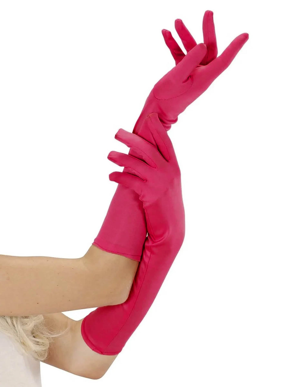 mănuși lungi pentru femeie roz fucsia