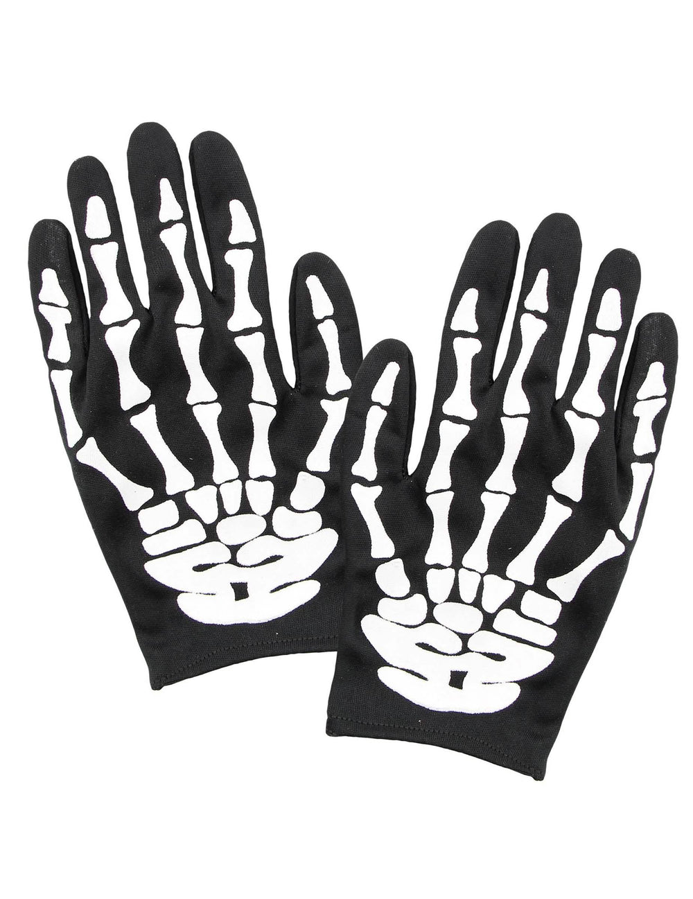 Gants squelette pour adulte noirs et blancs