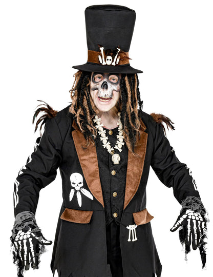 Mănuși de schelet pentru adulți de Halloween