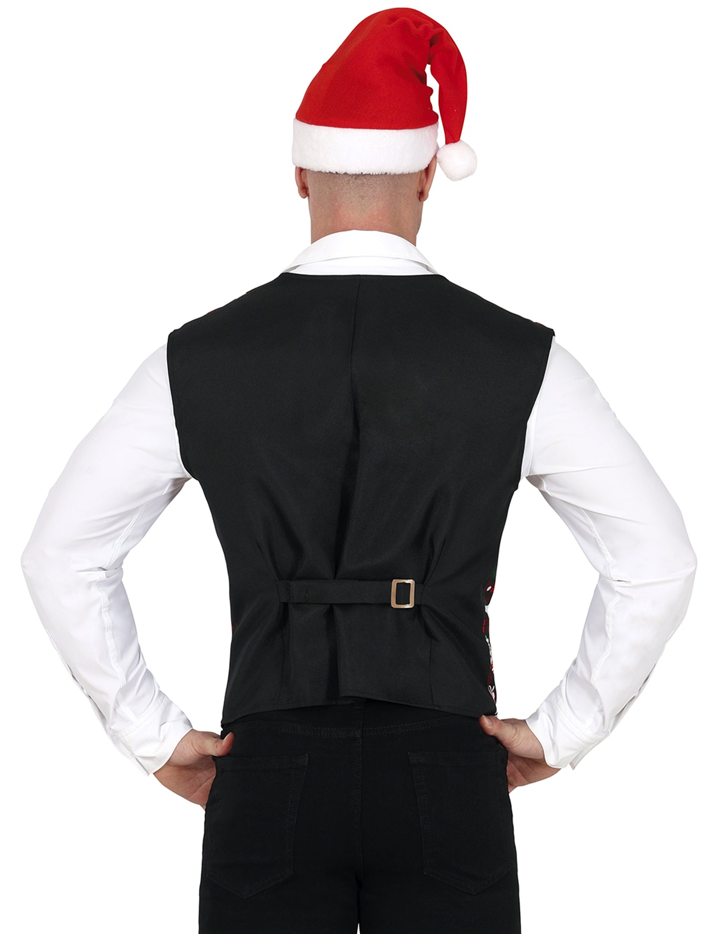 Vestă roșie și verde de Crăciun pentru adulți 