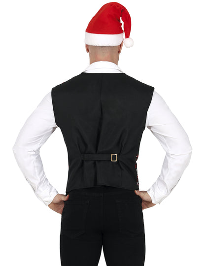 Gilet tartan et motifs de Noël adulte