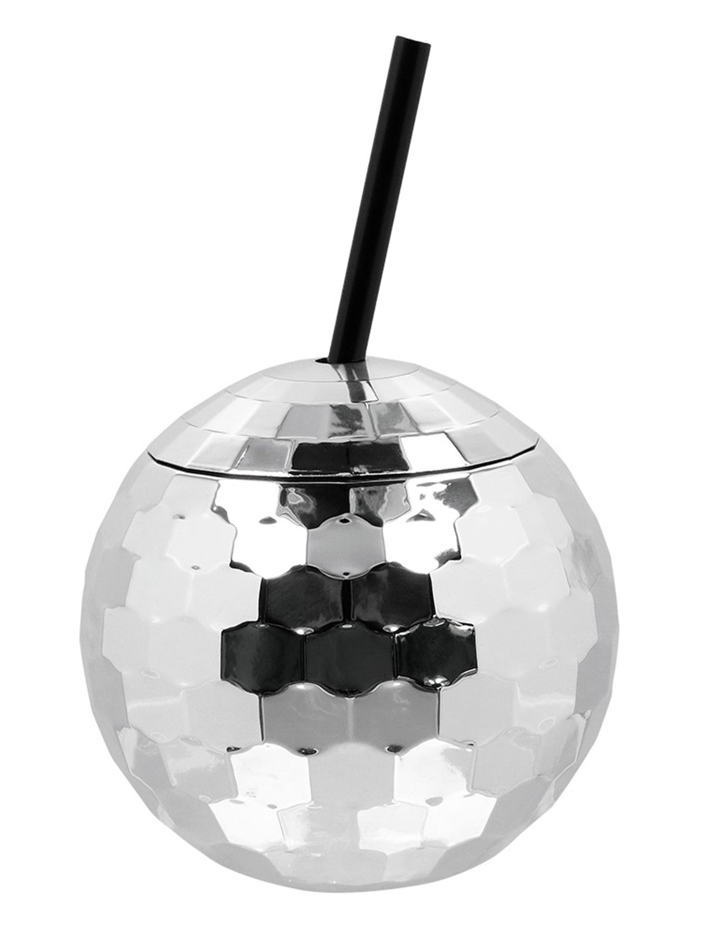 Cupa cu bilă de discotecă cu paie de argint 650 ml