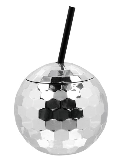 Cupa cu bilă de discotecă cu paie de argint 650 ml
