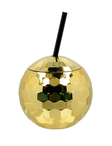 DISCO Ball Goblet cu paie de aur 650ml