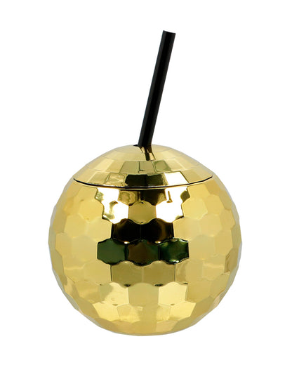 DISCO Ball Goblet cu paie de aur 650ml