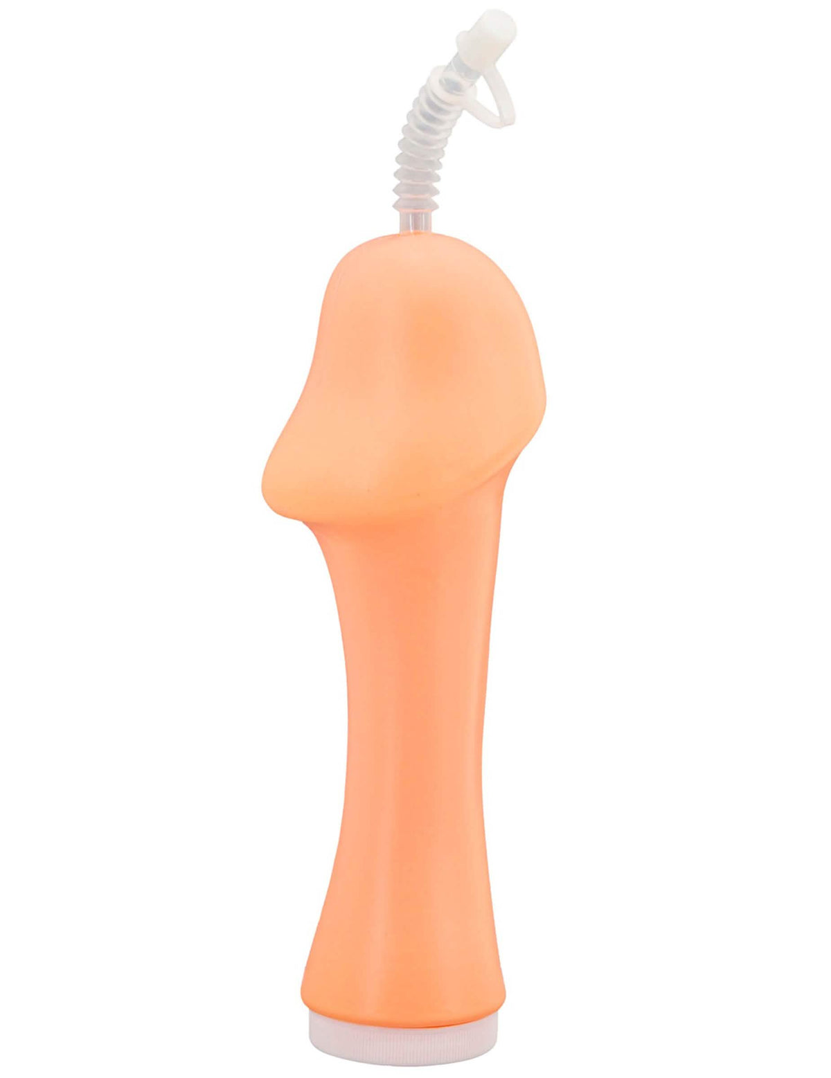 Sticlă penis pentru adult culoarea pielii cu pai flexibil