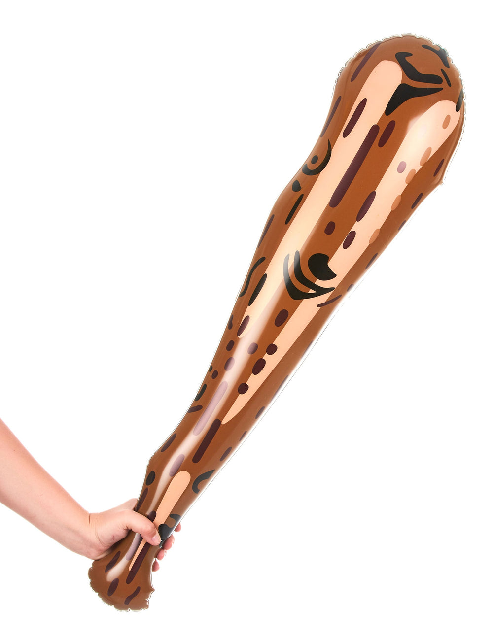 Vue en main du gourdin gonflable d'homme des cavernes pour adulte