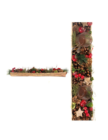 Mare sfeșnic tradițional cu conuri de pin 45 cm 